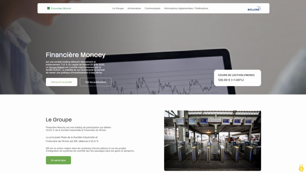 Bannière pour la page d'accueil Financière Moncey